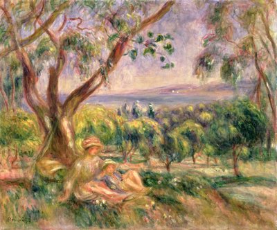 Nő és gyermek egy fa alatt, 1910 körül alkotó: Pierre Auguste Renoir